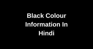 Black Colour In Hindi