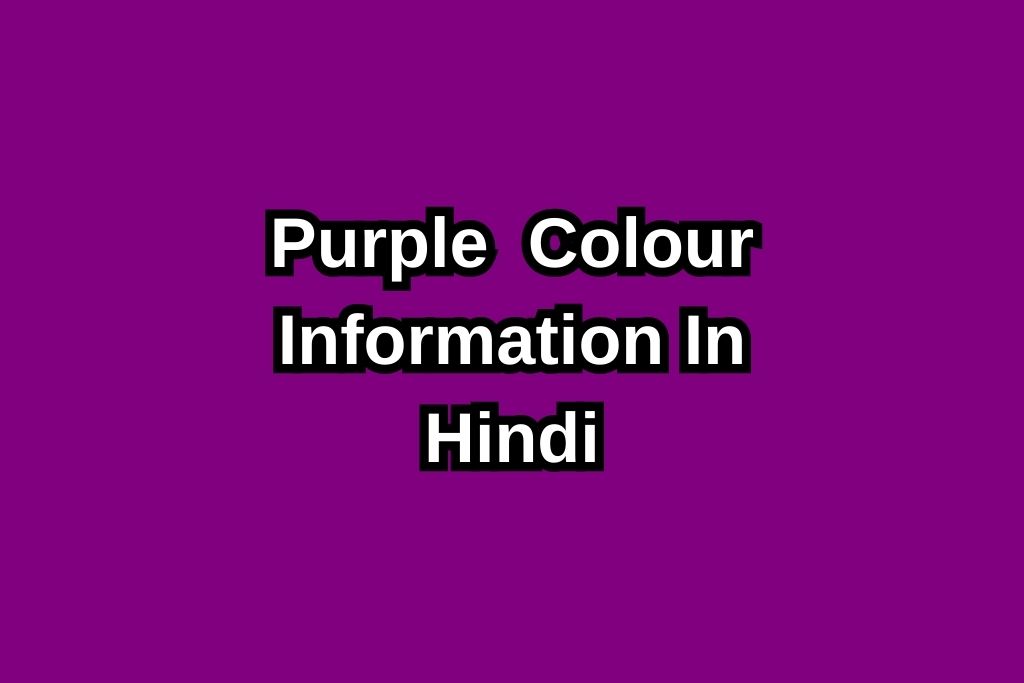 Purple Colour In Hindi