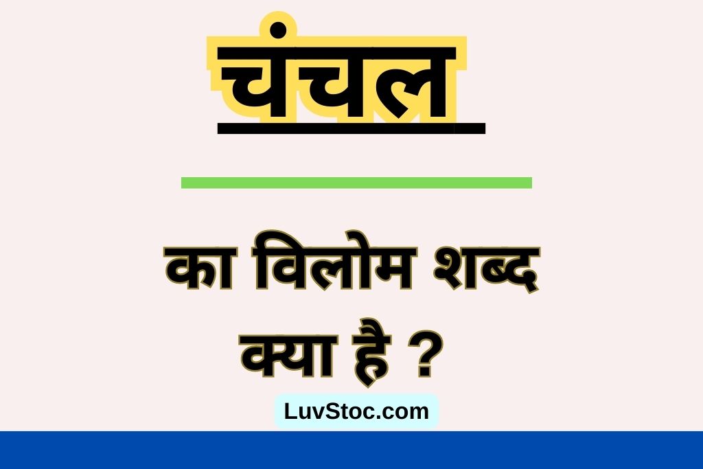 चंचल का विलोम शब्द क्या है ? Chanchal Ka Vilom Shabd