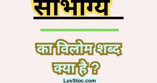 सौभाग्य का विलोम शब्द क्या है? Saubhagya Ka Vilom Shabd